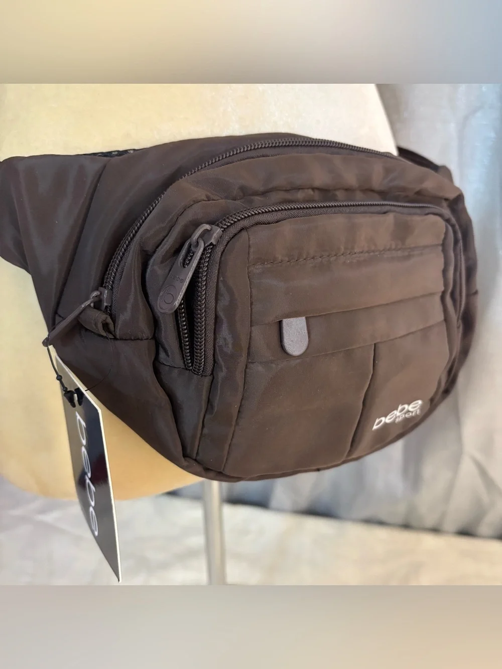 Chocolate brown Bebe waist bag/fanny pack sport bag